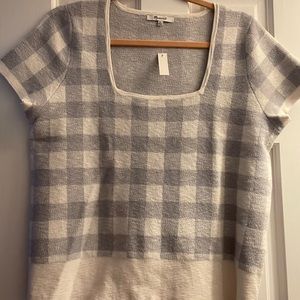 NWT Madewell short sleeved square neck sweater, XL